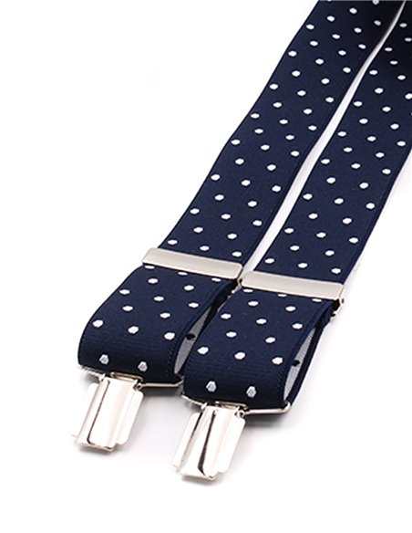 Tirantes Azul marino Lunares  Blancos X/Y