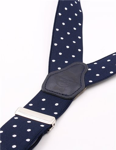 Tirantes Azul marino Lunares  Blancos X/Y