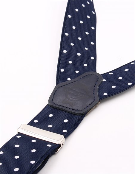 Tirantes Azul marino Lunares  Blancos X/Y