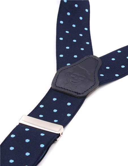 Tirantes Azul marino lunares celestes X/Y