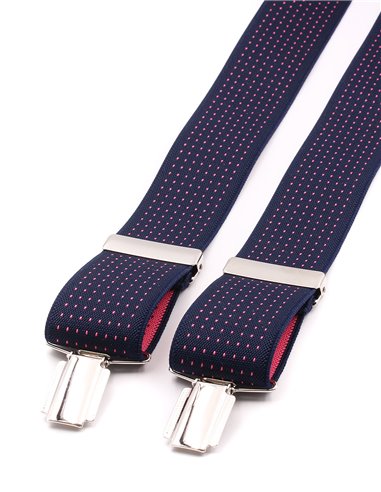 Tirantes Azul micro lunares fucsia X/Y