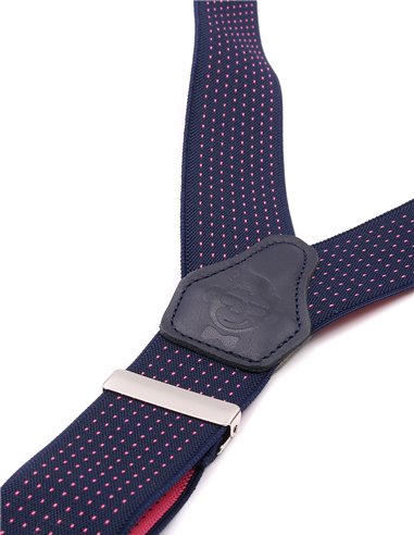 Tirantes Azul micro lunares fucsia X/Y