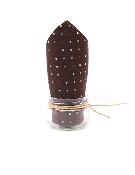 PAÑUELO  LUNAR MARRÓN
