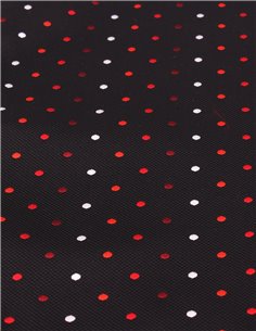 PAÑUELO  LUNAR NEGRO ROJO 2