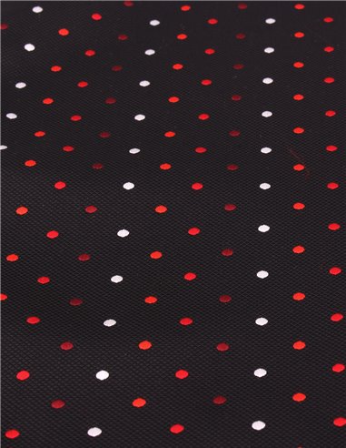 PAÑUELO  LUNAR NEGRO ROJO