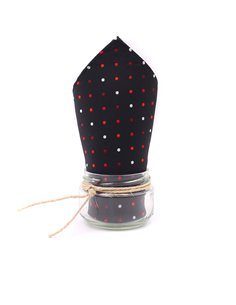 PAÑUELO  LUNAR NEGRO ROJO