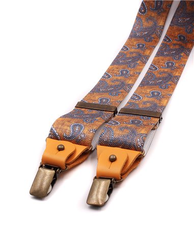 Tirantes Cachemir Denim Yellow Bronce