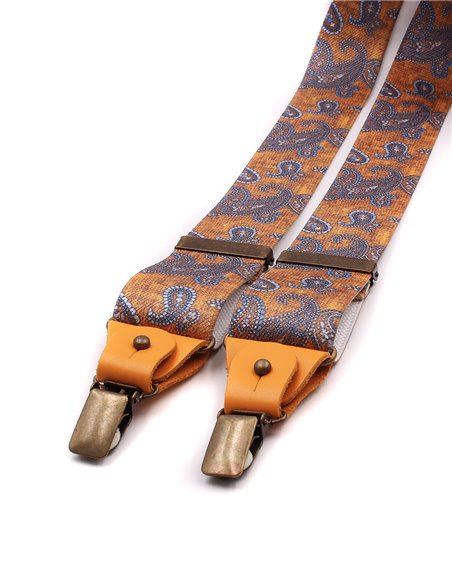 Tirantes Cachemir Denim Yellow Bronce