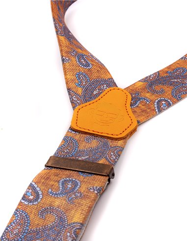 Tirantes Cachemir Denim Yellow Bronce