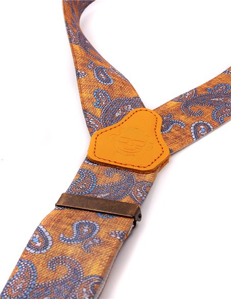 Tirantes Cachemir Denim Yellow Bronce