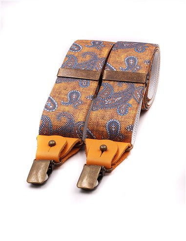 Tirantes Cachemir Denim Yellow Bronce