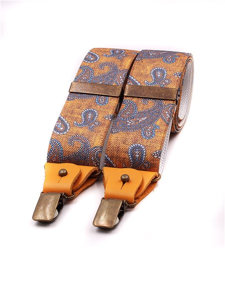 Tirantes Cachemir Denim Yellow Bronce