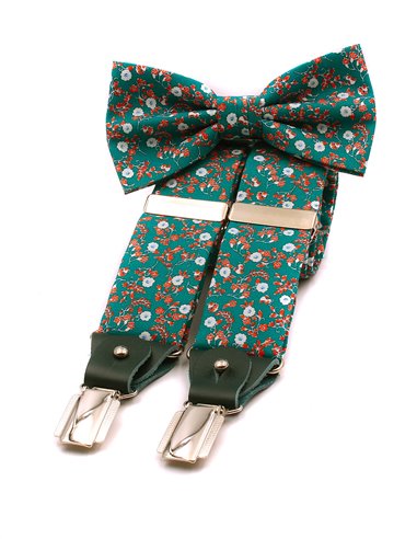 Conjunto Tirantes y Pajarita Terry Flowers