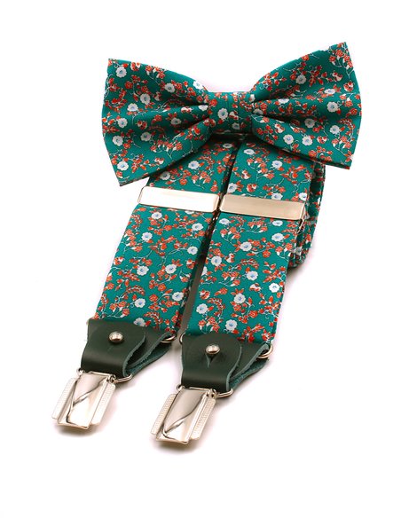 Conjunto Tirantes y Pajarita Terry Flowers