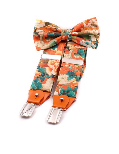 Conjunto Tirantes y Pajarita Wagara Orange