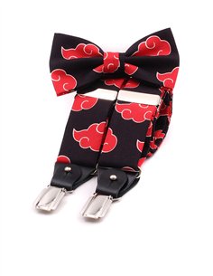 Conjunto Tirantes y Pajarita Akatsuki